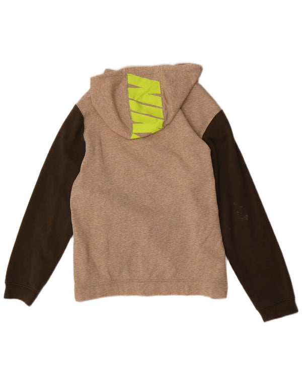 Pulover Nike pentru băieți cu glugă grafic 13-14 ani XL bej bumbac color bloc