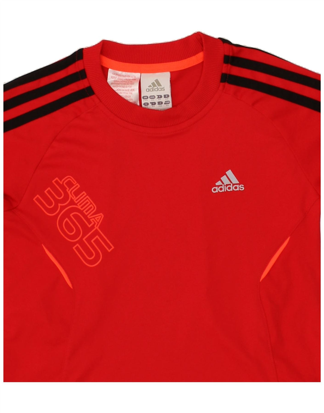 ADIDAS Boys Clima 365 Graphic T-Shirt Top 7-8 Years Red Polyester Vintage Adidas and Second-Hand Adidas from Messina Hembry 
