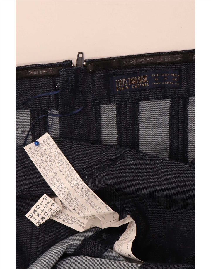 Rochie fără bretele pentru femei Zara UK 12 Medium Bleumarin Bumbac