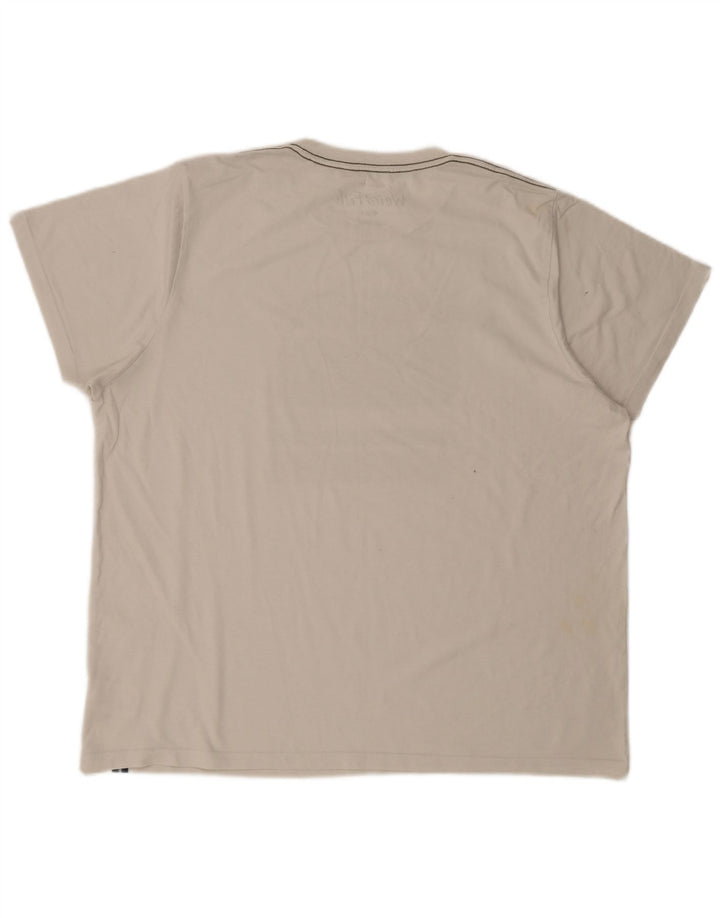 WEIRD FISH Tricou grafic pentru bărbați Top 3XL Bumbac alb