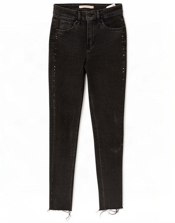 Blagi skinny cu talie mare 721 Levi's W25 L28 bumbac negru
