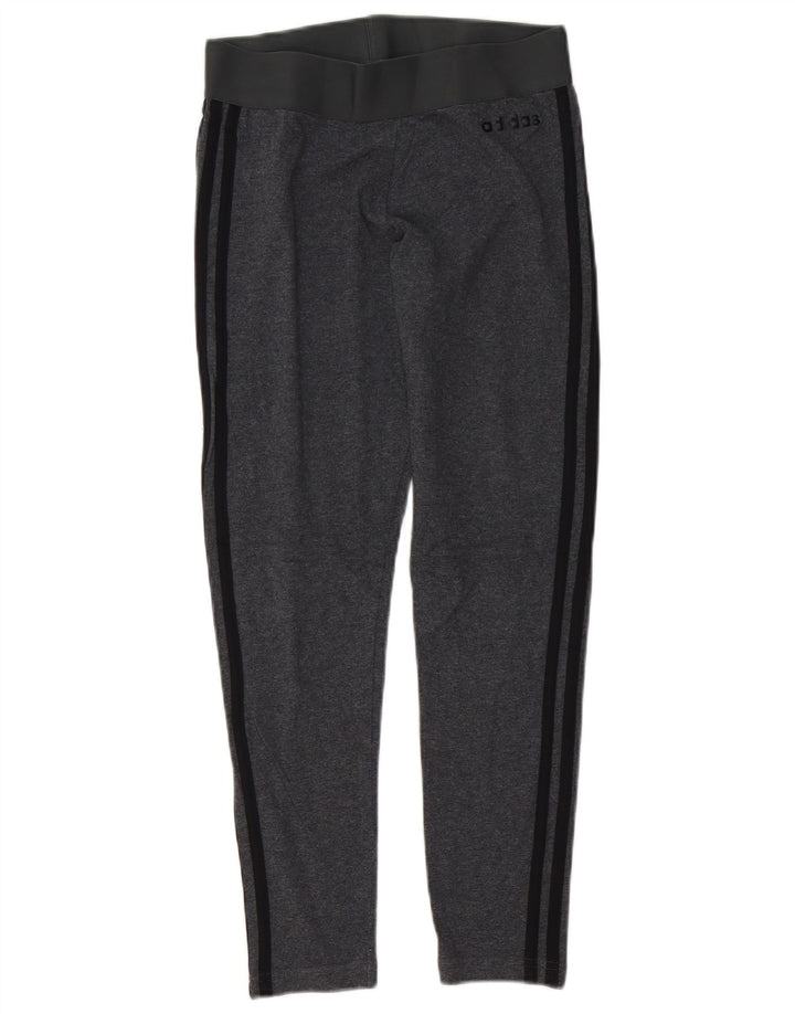 Leggings pentru femei ADIDAS UK 8/10 mic bumbac gri