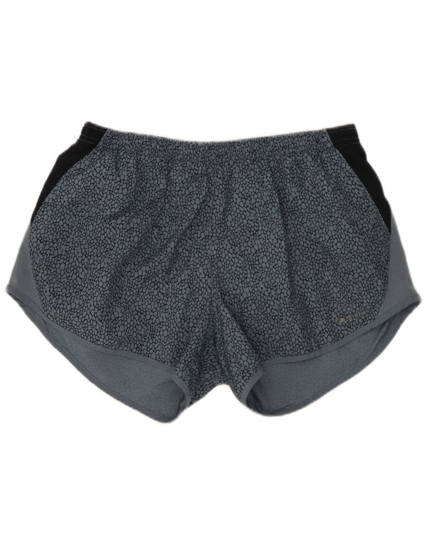 Pantaloni scurti sport NIKE Dri Fit pentru femei UK 12 Medium Blue Colorblock Poliester