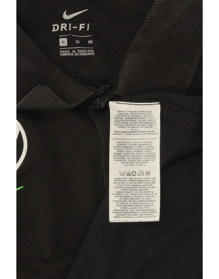 Tricou polo grafic pentru bărbați Nike XL, bumbac negru
