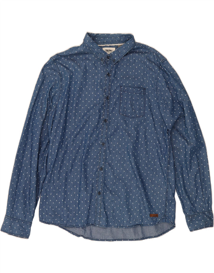 MOSSIMO Mens Abstract Pattern Shirt 2XL Blue Vintage Mossimo and Second-Hand Mossimo from Messina Hembry 
