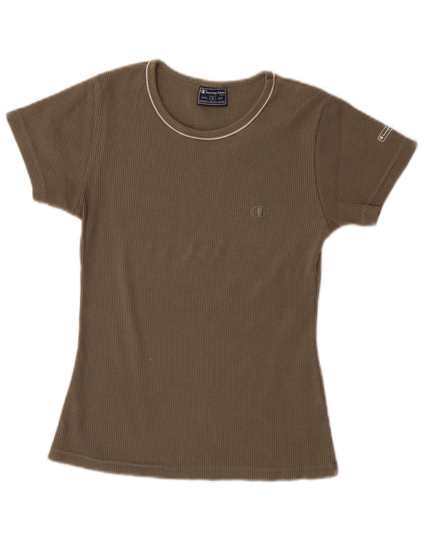 Tricou Champion pentru femei Top UK 12 Medium Khaki Bumbac