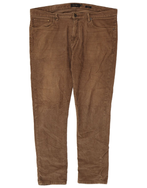 Massimo Dutti Pantaloni pentru bărbați slim-fit din velur EU 46 XL W36 L30 maro
