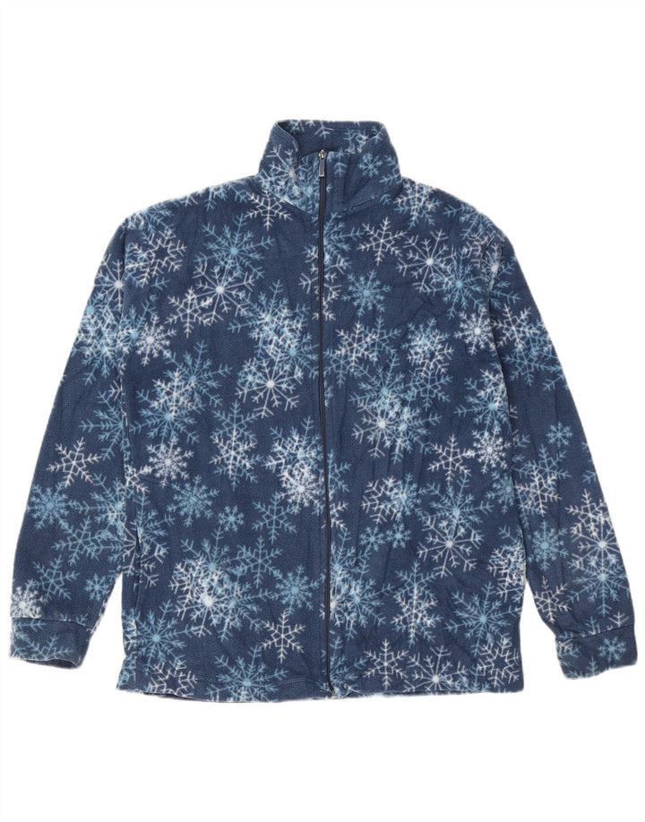 Jachetă polar pentru femei VINTAGE UK 20 2XL bleumarin Fair Isle Poliester