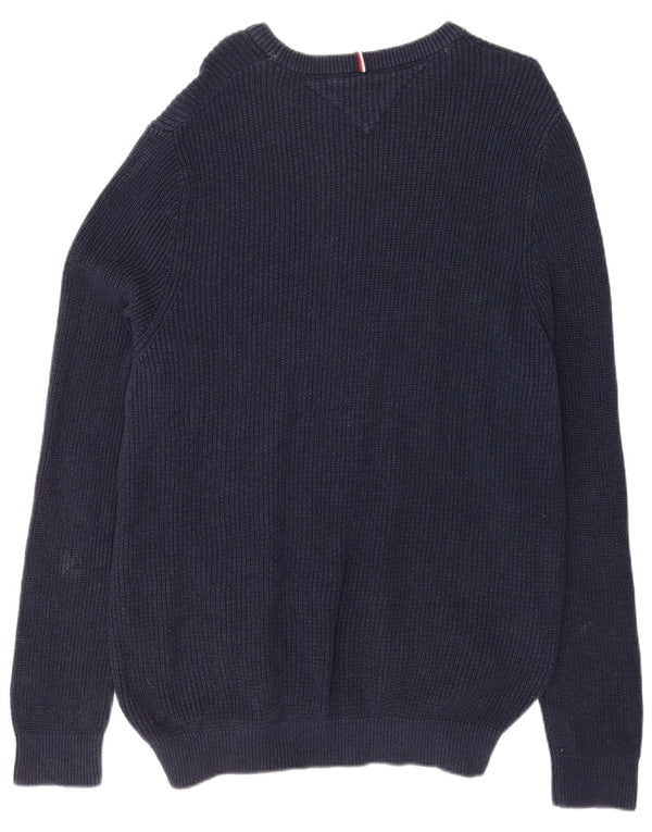 Pulover pentru bărbați Tommy Hilfiger, cu gât crew, 2XL, bumbac bleumarin