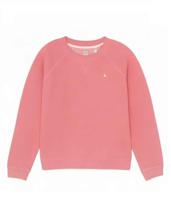 Jack Wills Pulover supradimensionat pentru femei UK 8 Bumbac roz mic