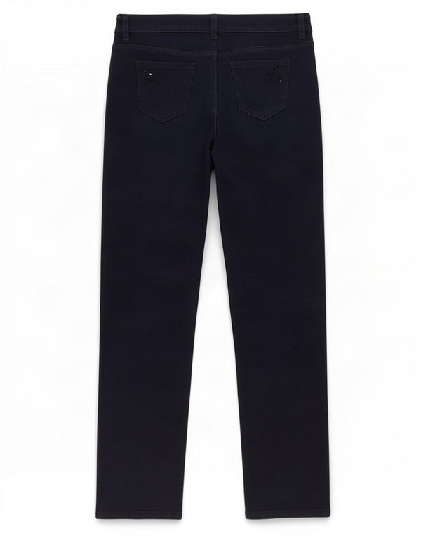 Blugi drepti pentru femei Marks & Spencer UK 10 mici W30 L29 bleumarin bumbac
