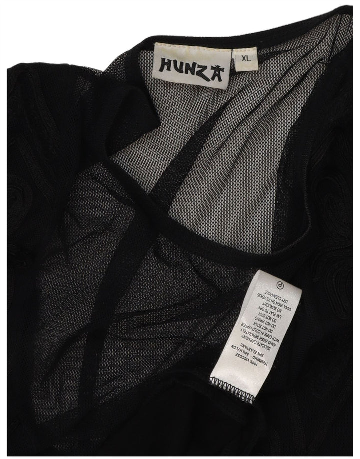 Rochie maxi fără mâneci pentru femei HUNZA UK 18 XL Negru Paisley Viscose