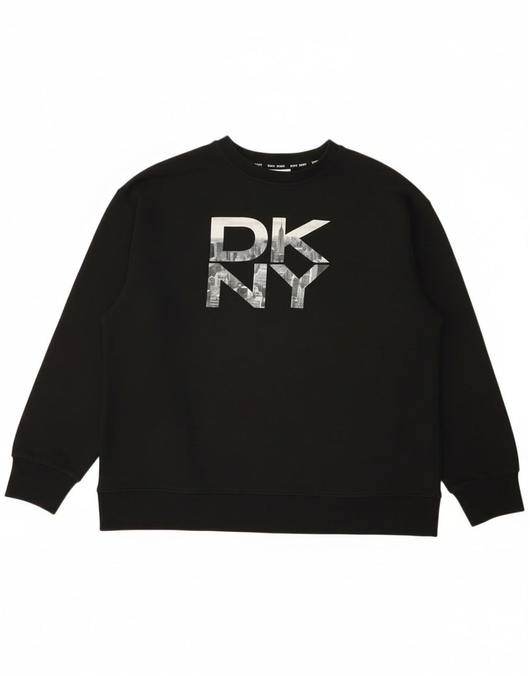 Hanorac grafic pentru bărbați Dkny Jumper Bumbac mediu negru