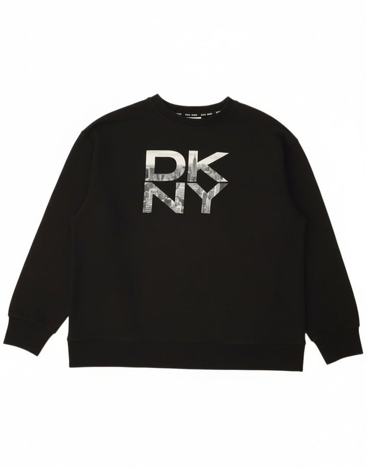Hanorac grafic pentru bărbați Dkny Jumper Bumbac mediu negru