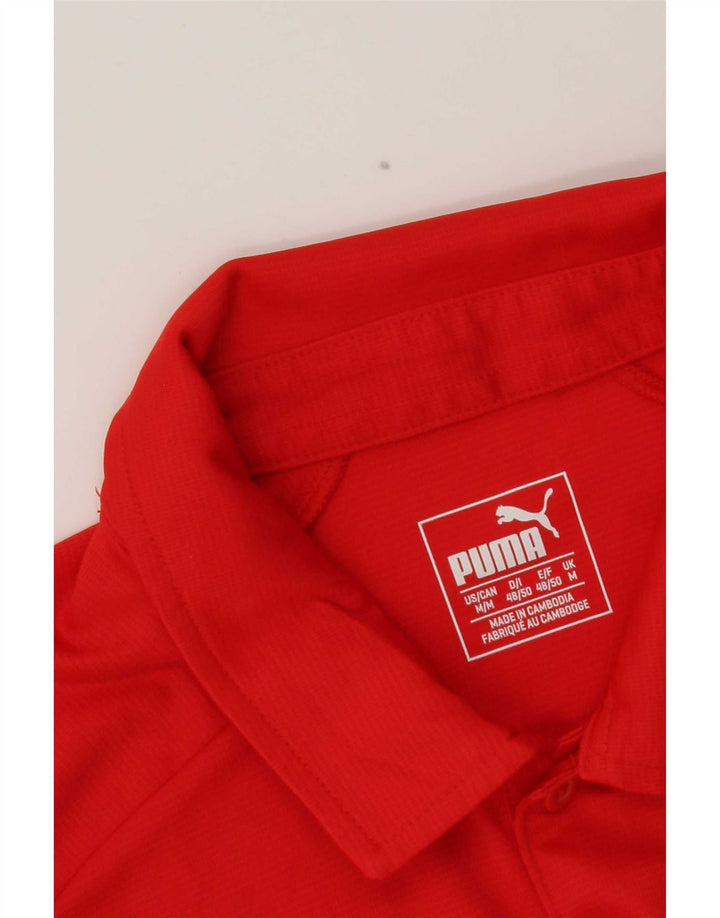 Tricou polo grafic pentru bărbați Puma, roșu mediu