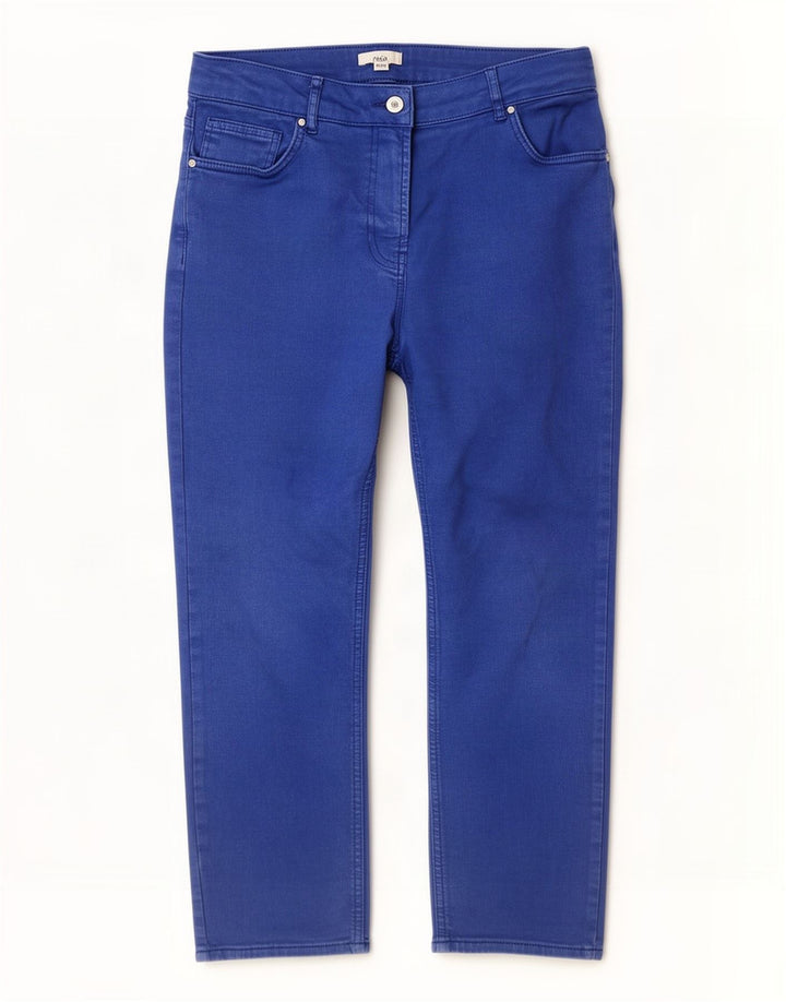 Blugi tăiați pentru femei M&Co UK 14 Large W34 L24 Blue