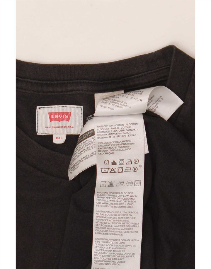 Tricou pentru bărbați Levi's Top 2XL bumbac negru