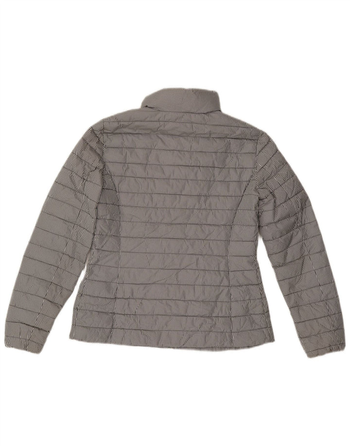 Jachetă căptușită pentru femei Massimo Dutti UK 14 Medium Gri Vichy Poliester