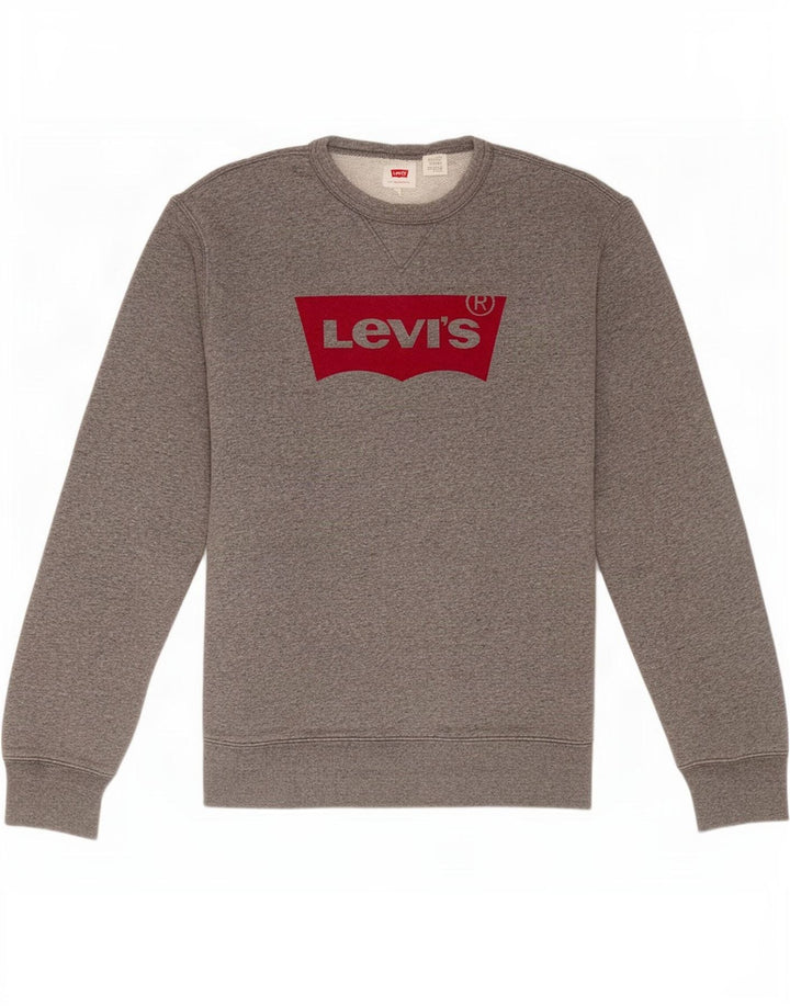 Pulover cu grafic pentru femei Levi's Pulover Clasic cu pături gri mediu