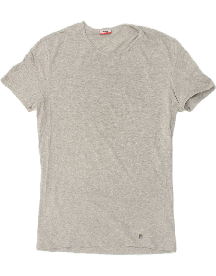FILA Mens T-Shirt Top Medium Grey Cotton Vintage Fila and Second-Hand Fila from Messina Hembry 