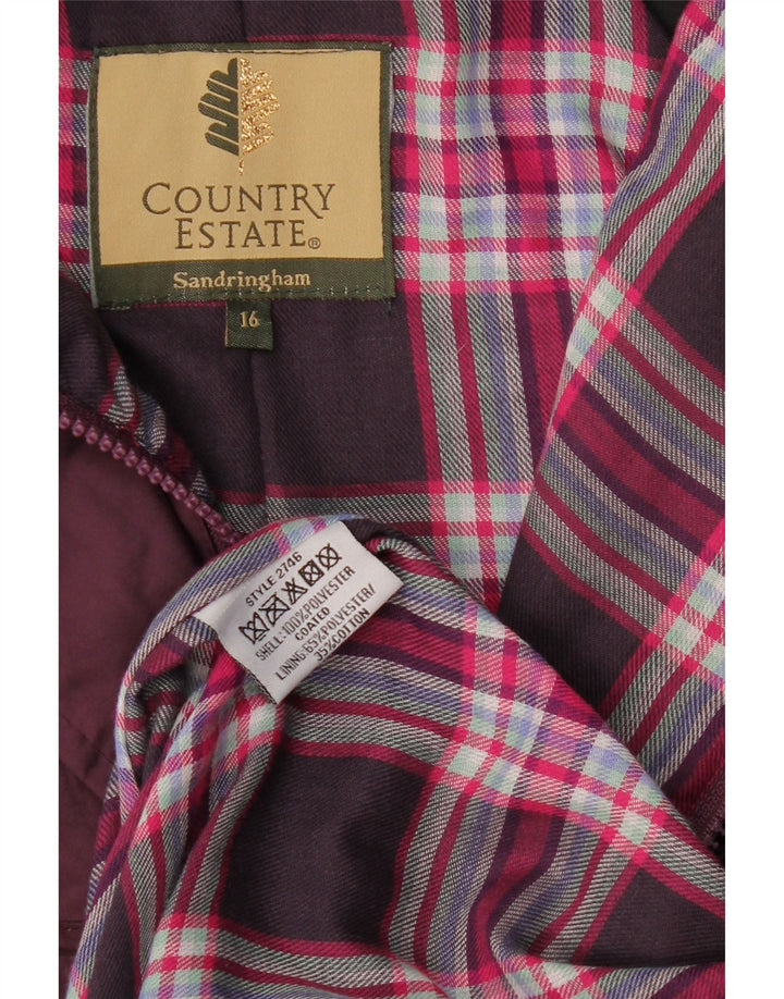 COUNTRY ESTATE Palton supradimensionat pentru femei UK 16 Poliester violet mare