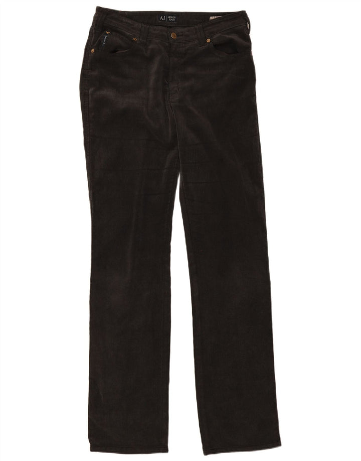 Pantaloni drepti din velur pentru femei Armani L31 L34 Poliester gri