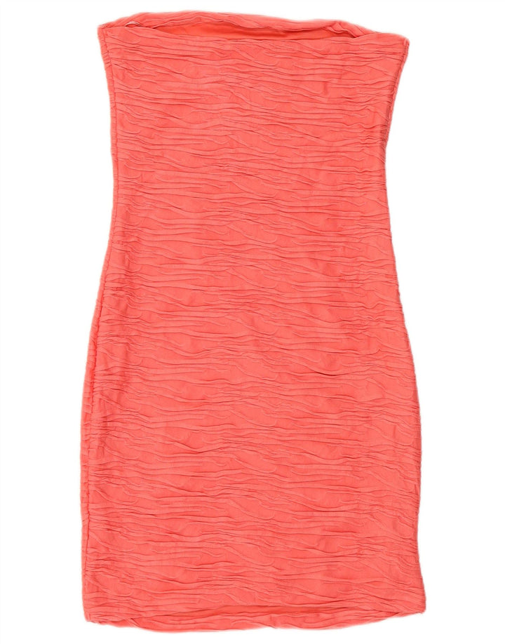 Rochie bodycon fără bretele pentru femei Zara UK 14 Poliester roz mediu