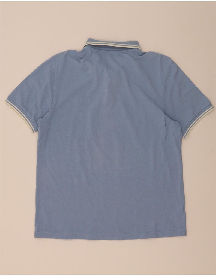 Cămașă polo Fred Perry pentru bărbați, bumbac cu dungi albastre mari