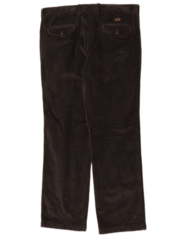 Marks & Spencer Pantaloni drepti pentru bărbați din velur, W36 L31, bumbac maro