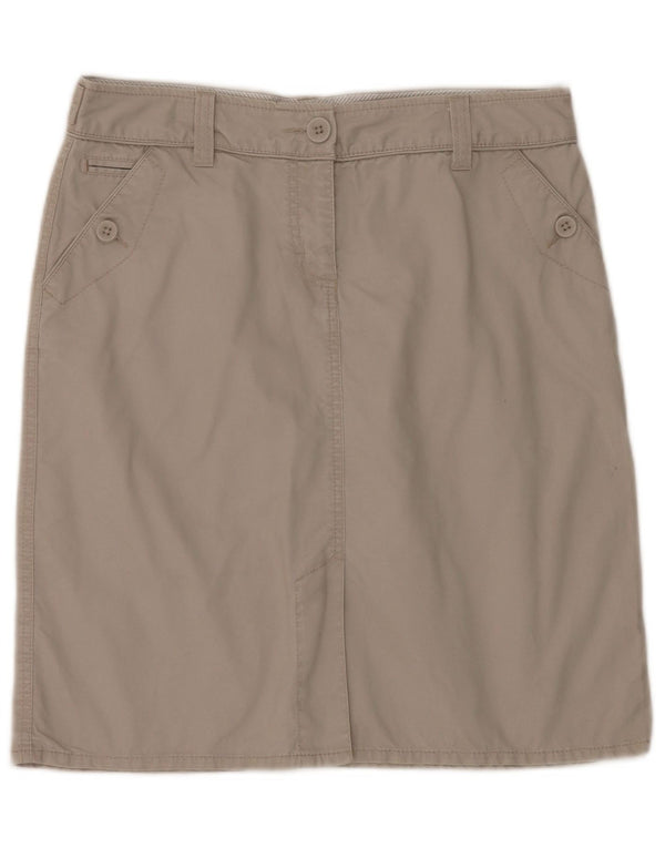 Fusta creion pentru femei Marks & Spencer UK 12 Medium W32 Bej Bumbac