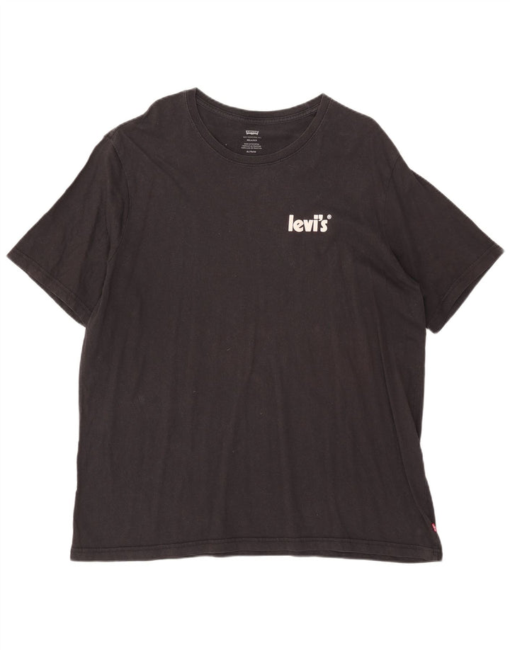 Tricou cu grafic relaxat Levi's pentru bărbați Top XL negru