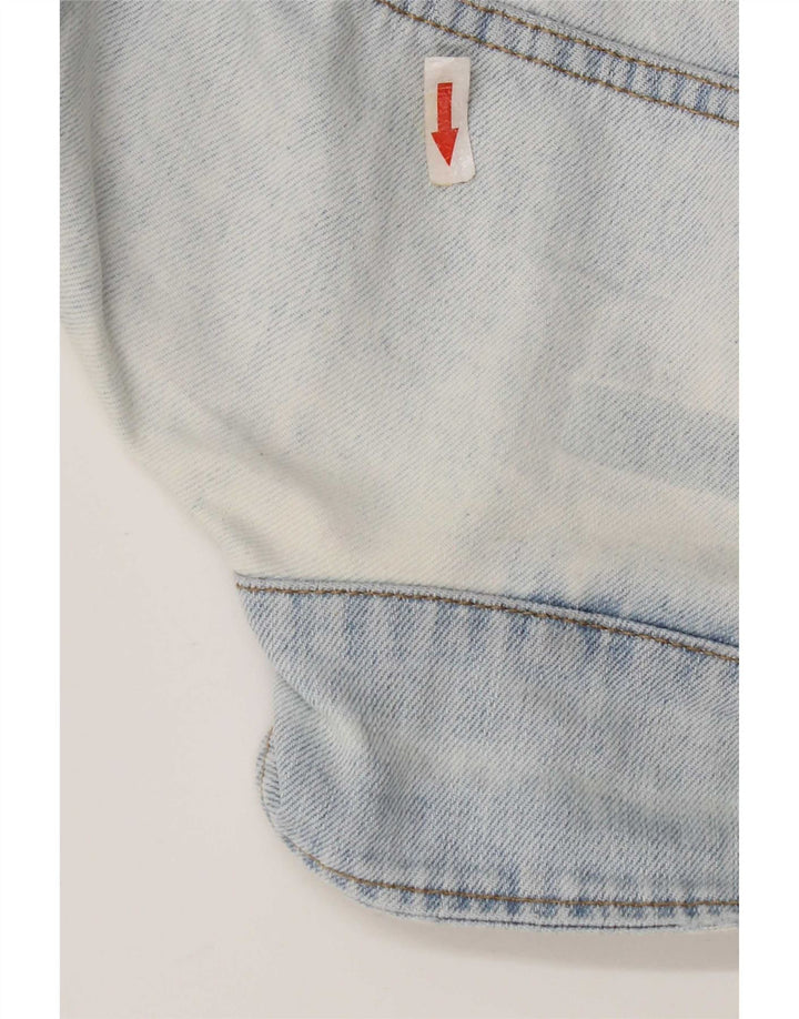Topshop Jachetă de blugi pentru femei UK 10 Small Blue Bumbac
