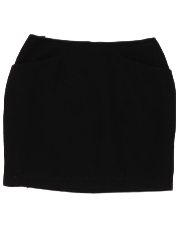 Fusta mini pentru femei Marella UK 10 Small W26 Lână neagră