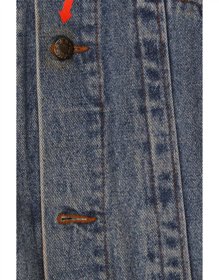VINTAGE Mens Denim Jacket UK 38 Medium Blue Cotton Vintage Vintage and Second-Hand Vintage from Messina Hembry 