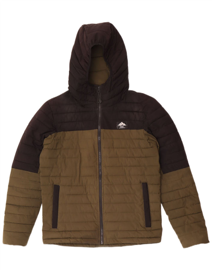 Jachetă căptușită cu glugă pentru bărbați Diesel UK 38 Medium Khaki Colorblock