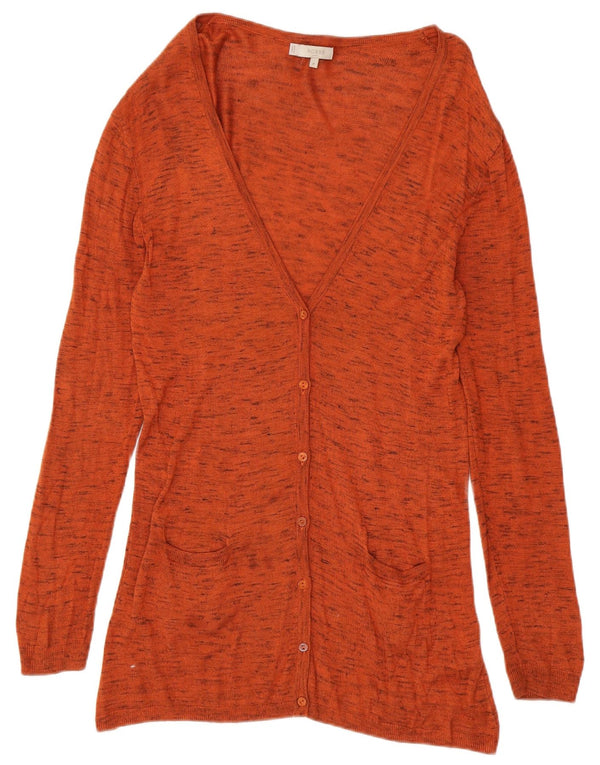 Pulover cardigan cu paragate Hobbs pentru femei UK 12, maro mediu, viscoză cu pete