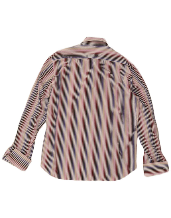 Cămașă formală pentru bărbați Ted Baker, mărimea 17 1/2 XL, bumbac cu dungi multicolore