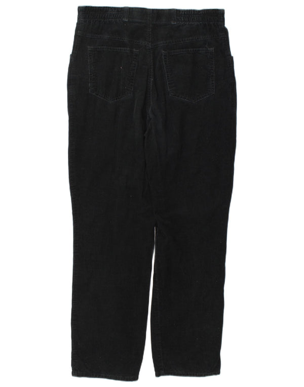 Marks & Spencer Pantaloni din velur cu talie înaltă pentru femei UK 10 Small W27 L27 Bla