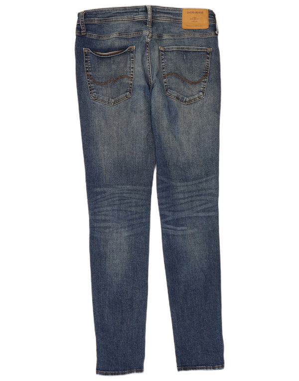JACK & JONES Blugi slim pentru bărbați W32 L32 poliester albastru