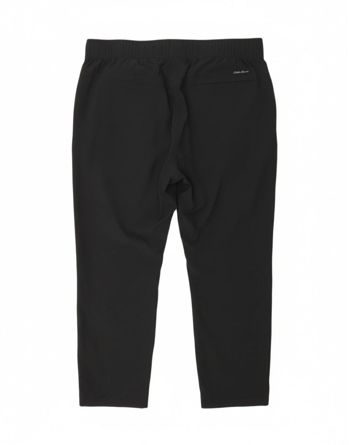 EDDIE BAUER Womens Slim Casual Trousers XL W38 L27 Black Polyester Vintage Eddie Bauer and Second-Hand Eddie Bauer from Messina Hembry 