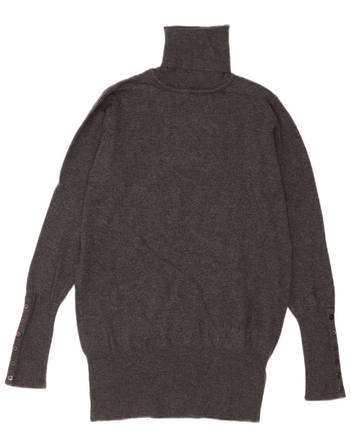 Pulover pentru femei cu gât rulat Zara UK 12, raion gri mediu