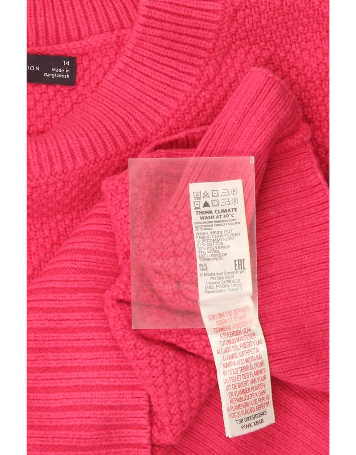 Pulover cu gât țestoasă pentru femei Marks & Spencer UK 14 mare, roz