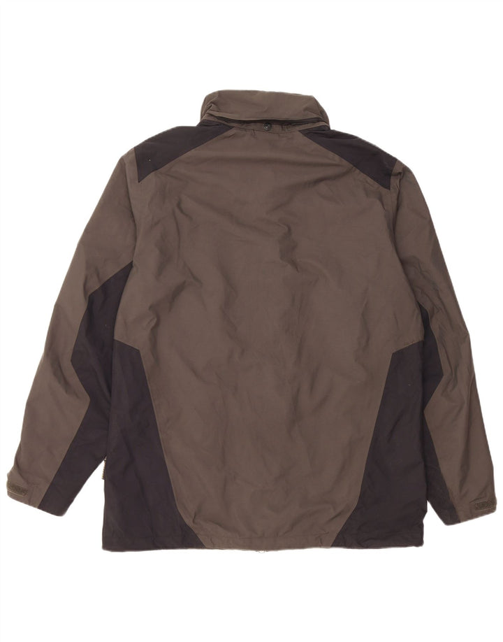 Jack Wolfskin Jachetă de ploaie pentru bărbați Marea Britanie 36/38 Gri mediu Poliamidă color bloc