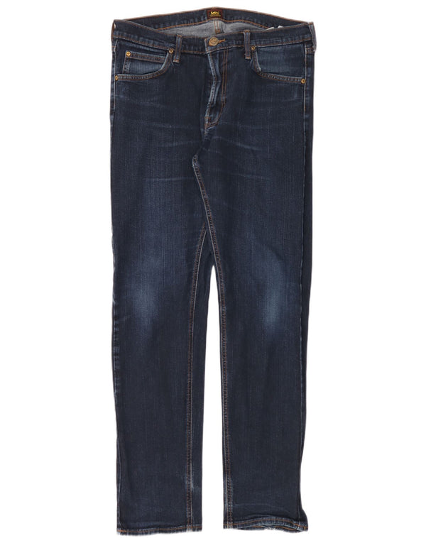 Blugi Lee pentru bărbați Daren Zip Fly Slim W34 L34 Bumbac bleumarin