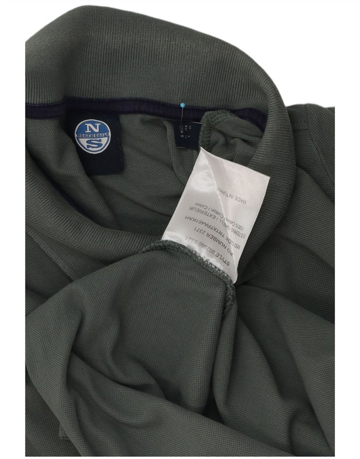 Tricou polo pentru bărbați North Sails, bumbac verde mare