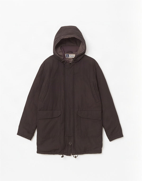 Jachetă parka cu glugă pentru bărbați Asics UK 40 Large Black