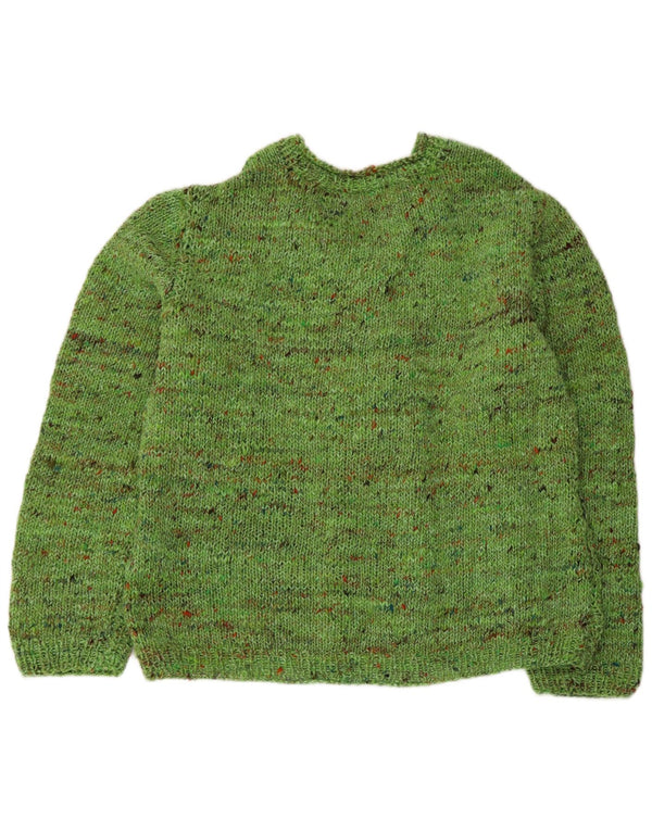 VINTAGE Pulover cu decolteu în V pentru femei UK 18 XL, verde pătat