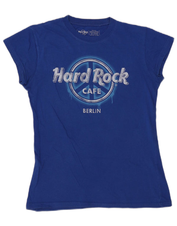 Hard Rock Cafe Berlin Tricou grafic Top UK 12 Medium Blue Bumbac