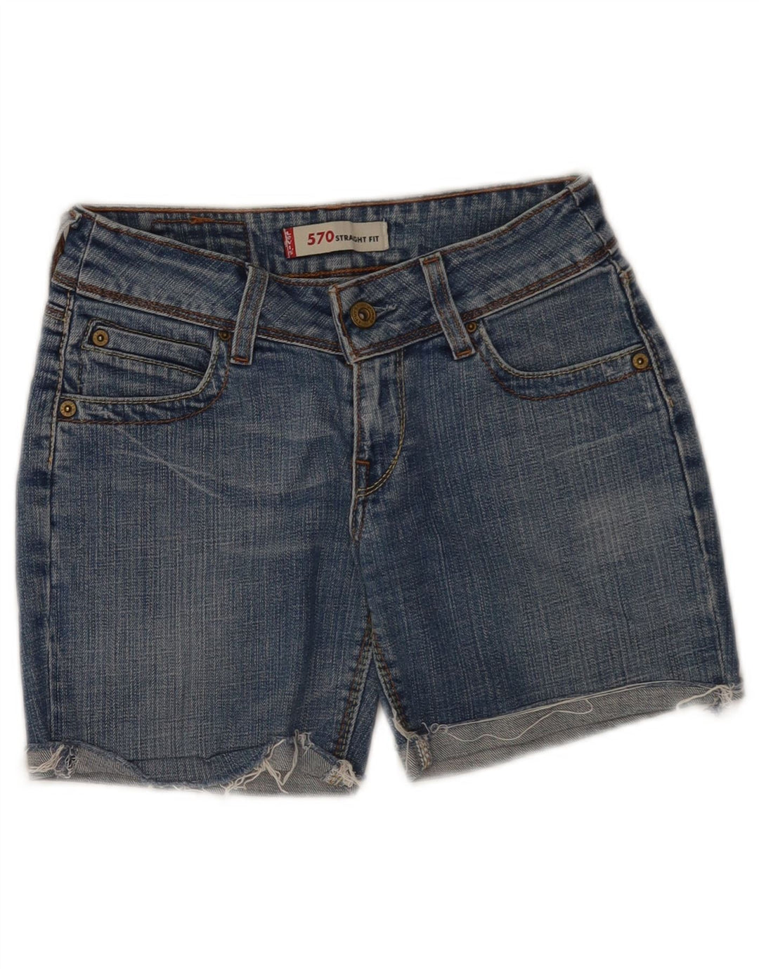 Pantaloni scurți Levi's 570 Denim W26 Small Blue Bumbac
