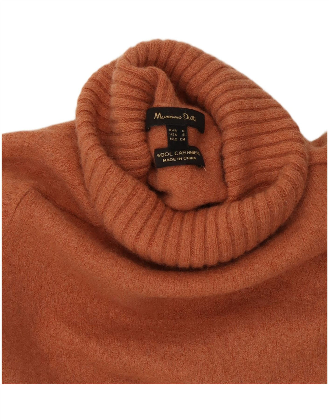 Massimo Dutti Fete Pulover cu gât rulat Pulover 7-8 Ani Lână Maro Mic